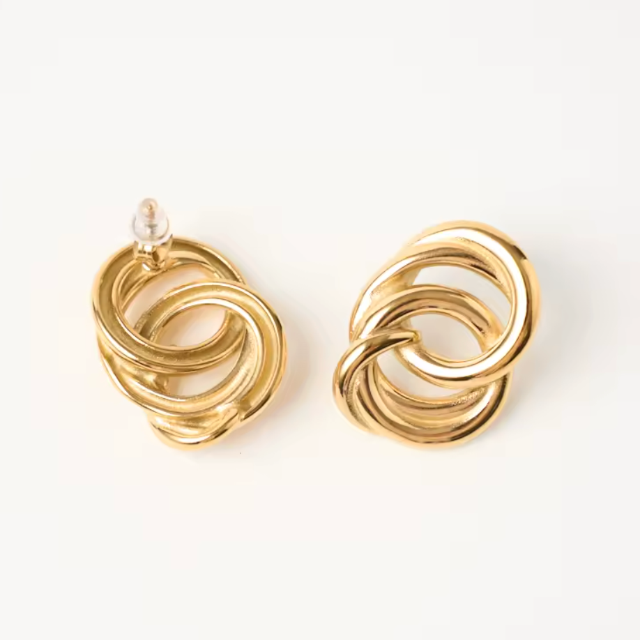Interlocking Chunky Ribbon Earrings