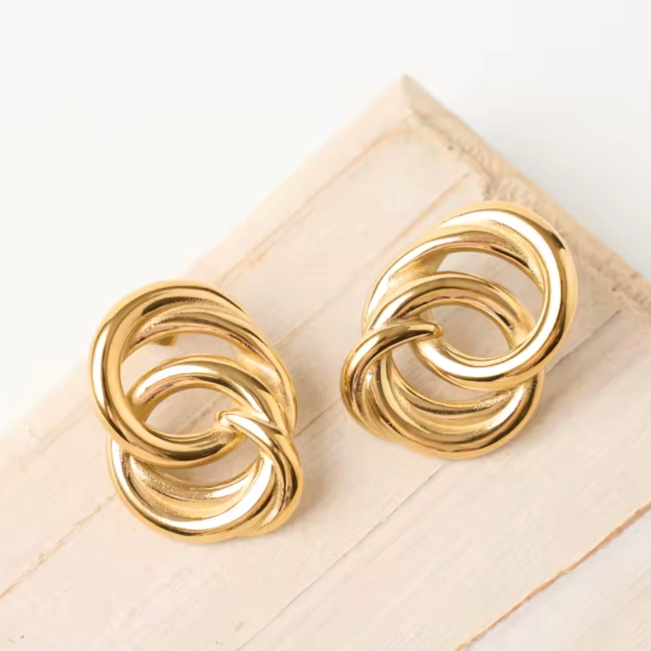 Interlocking Chunky Ribbon Earrings