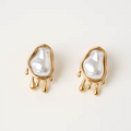 Drip Effect Baroque Pearl Earrings