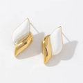 Abstract Two-Tone Wave Earrings